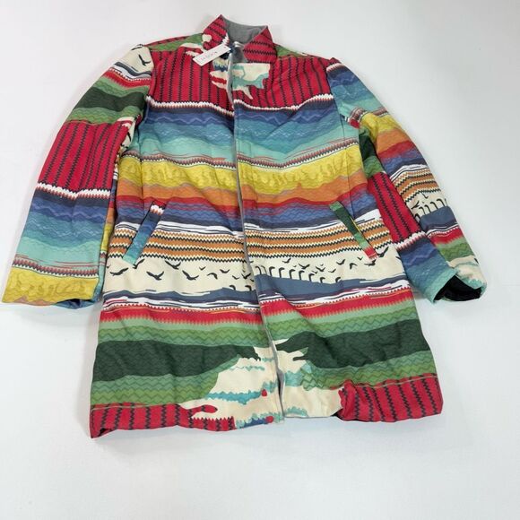 Order Plus Coat Women 3XL Jacket Long Multicolor Southwest Art to Wear Artsy new - Picture 1 of 8